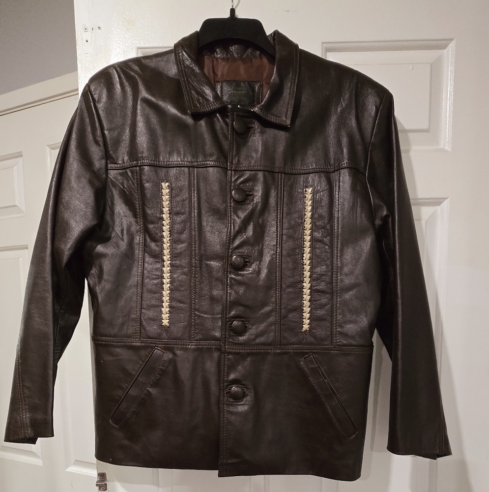 Genuine leather Vintage men's jacket